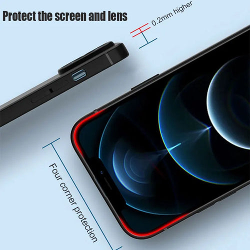 Luxury Matte Black Soft Case for iPhone 16/15/14/13/12/11 Pro Max, XR, X, XS, 7/8 Plus – Slim Protective Back Cover